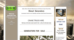 Desktop Screenshot of generatorhire.co.za